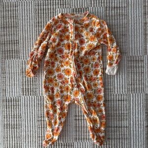 Old Navy Orange Floral Footie